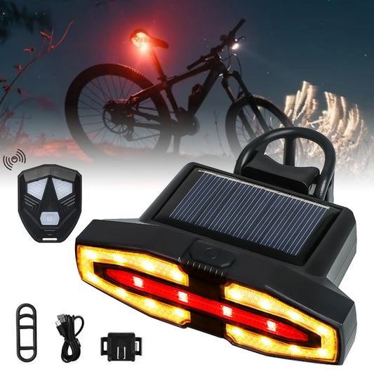 Solar Bicycle Tail Light – 5 Modes, USB Rechargeable