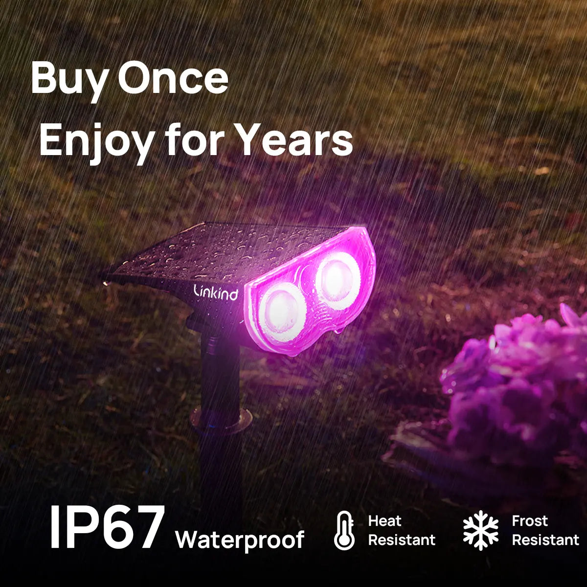 Smart Solar Spotlight – Color Changing Outdoor Lights