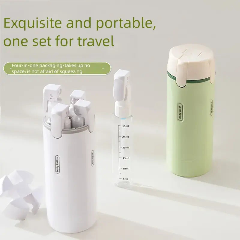 4-in-1 Travel Dispenser Bottles