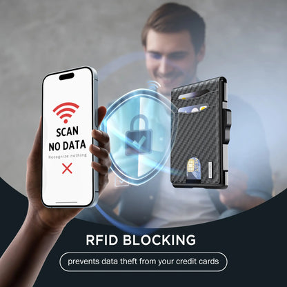 Slim RFID Blocking Leather Wallet for Men
