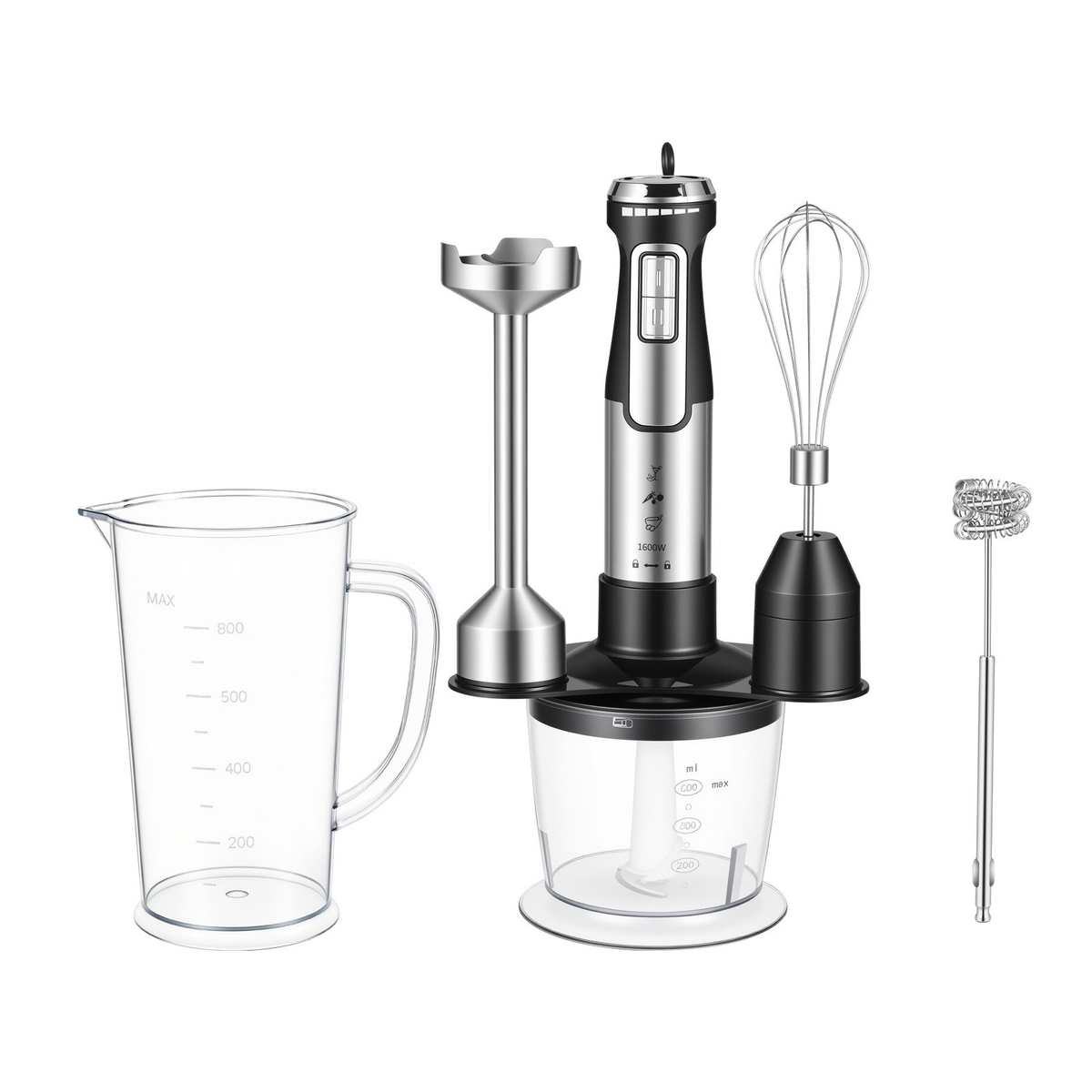 Immersion Blender 1600W |5-in-1 Hand Blender Set