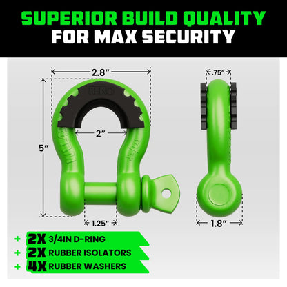 Rhino USA D-Ring Shackles