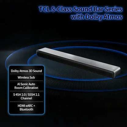 TCL S55H Sound Bar with Wireless Subwoofer
