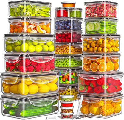 Sealed food storage container set, 24-pack - 12-pack