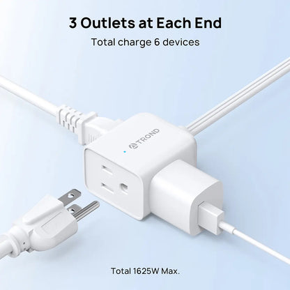TROND Twin Extension Cord Power Strip