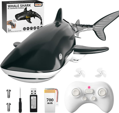 Remote Control Shark Toy with LED Light & Water Spray