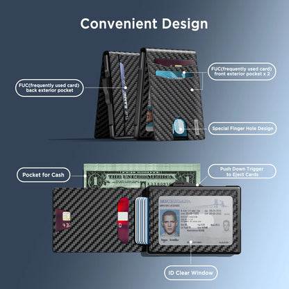 Slim RFID Blocking Leather Wallet for Men