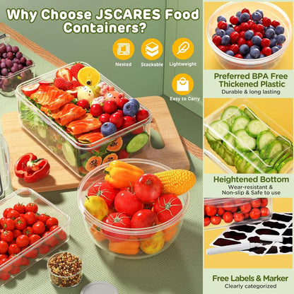 Sealed food storage container set, 24-pack - 12-pack