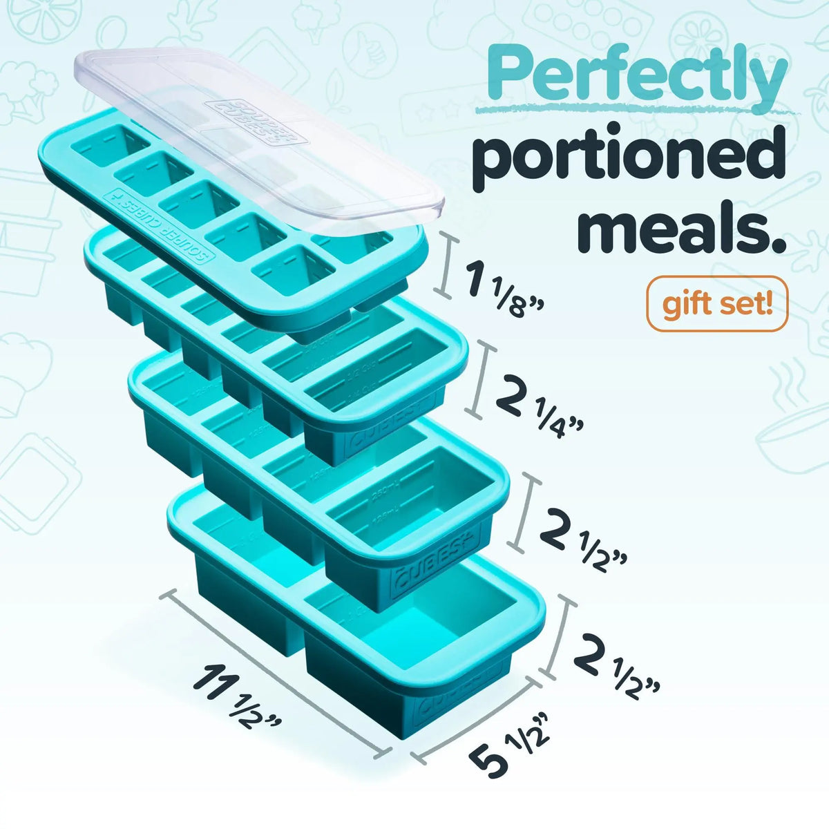 Souper Cubes Silicone Freezer Trays 4-Pack