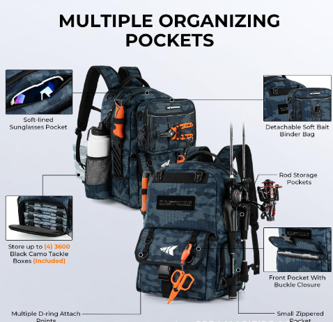 KastKing BaitSpace Fishing Sling Bag