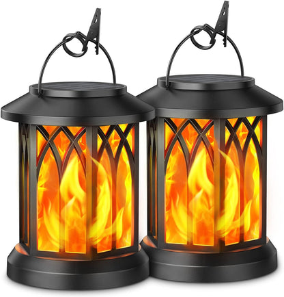 Solar Lanterns Outdoor Waterproof | Flickering Flame | IP65 | 8-12Hr