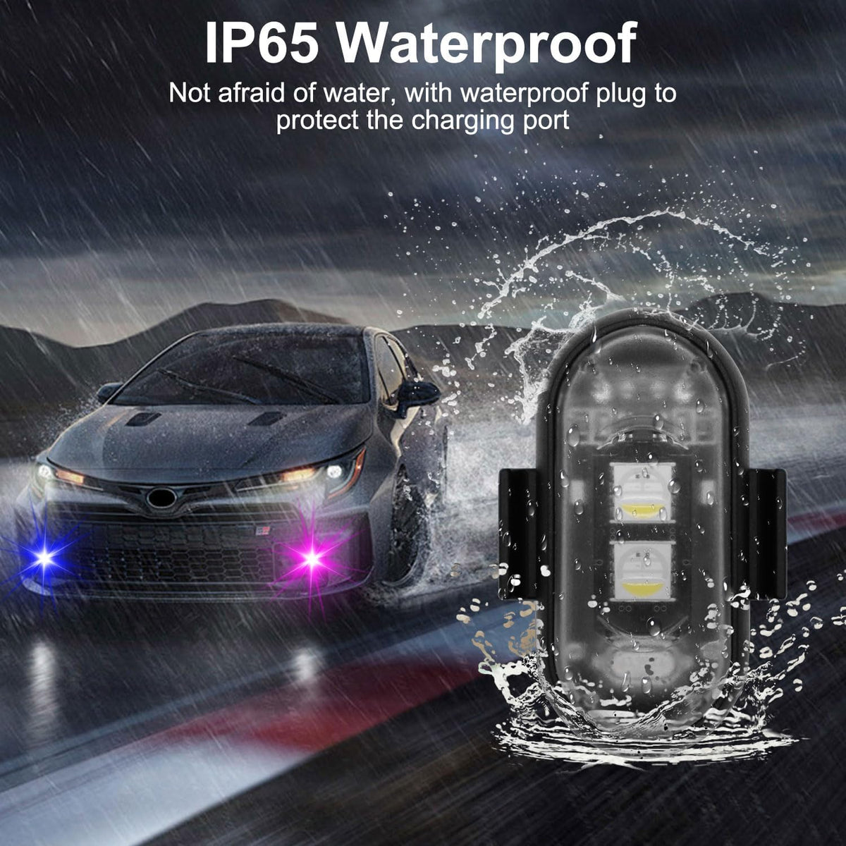Wireless LED Strobe Lights – 4 Pack with Remote