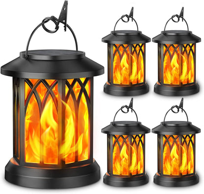 Solar Lanterns Outdoor Waterproof | Flickering Flame | IP65 | 8-12Hr