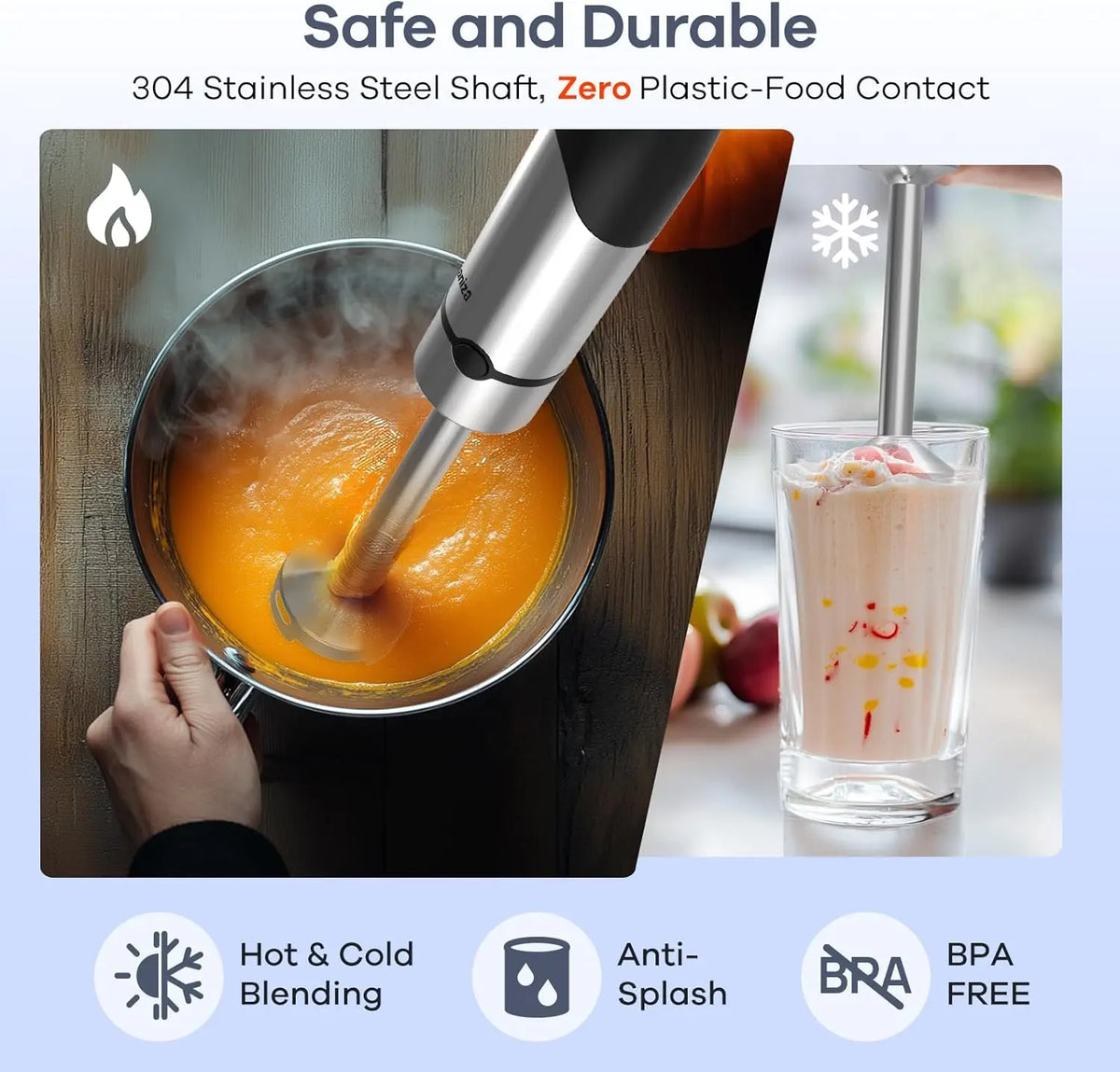 Immersion Blender 1600W |5-in-1 Hand Blender Set