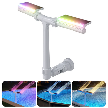 Solar Pool Fountain with Lights