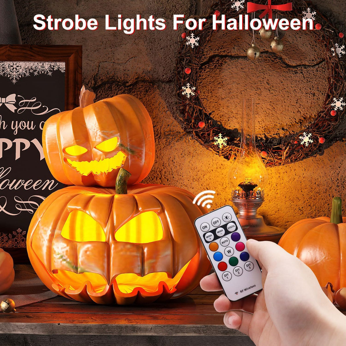 Wireless LED Strobe Lights – 4 Pack with Remote