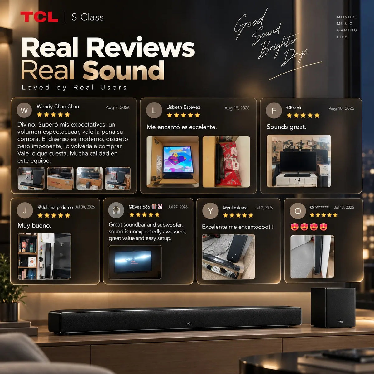 TCL S55H Sound Bar with Wireless Subwoofer