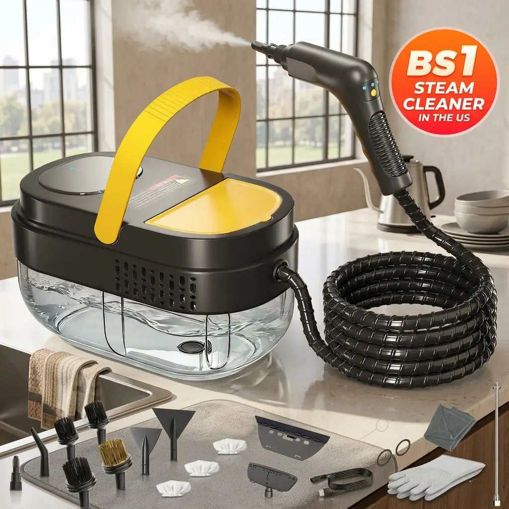 Portable Steam Cleaner with 15 Accessories