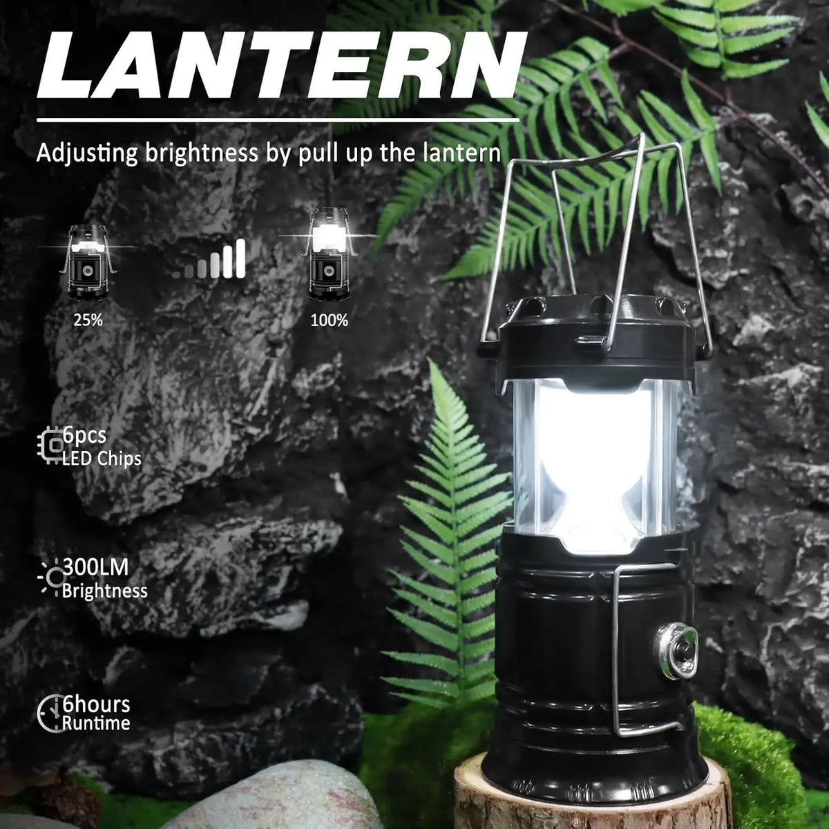 Solar Camping Lantern – 4 Pack Rechargeable LED