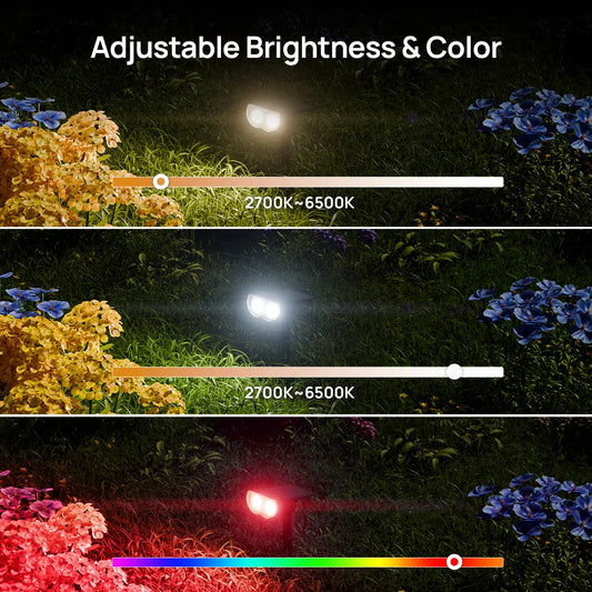 Smart Solar Spotlight – Color Changing Outdoor Lights