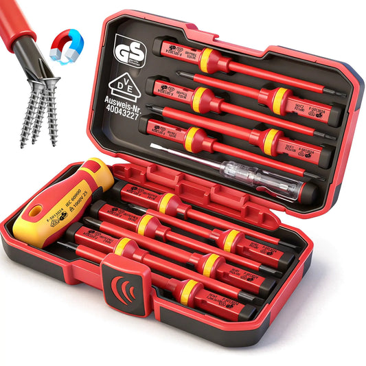 1000V Insulated Screwdriver Set – VDE & GS Certified, 13-Piece