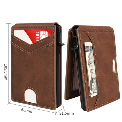 Slim RFID Blocking Leather Wallet for Men