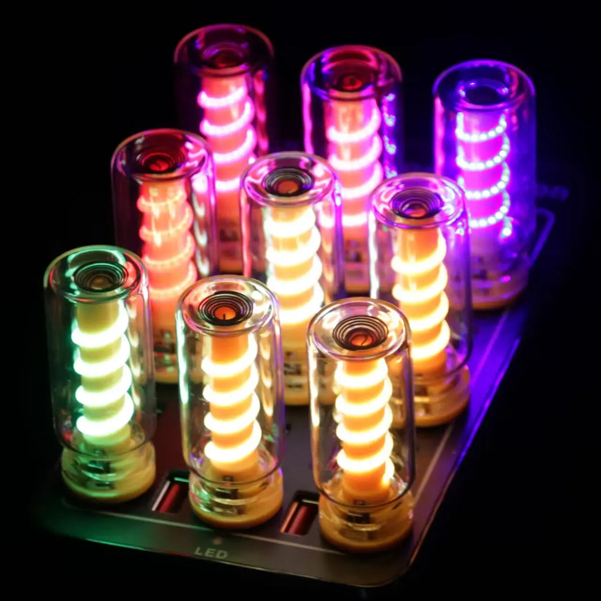 Spiral LED Night Light – USB Touch Dimming