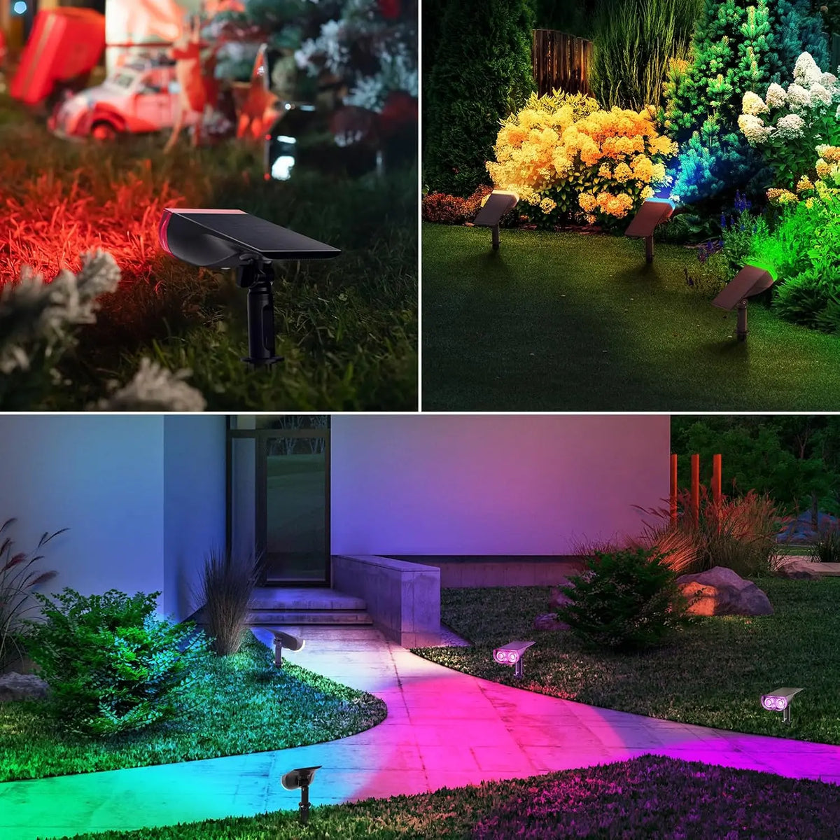 Smart Solar Spotlight – Color Changing Outdoor Lights