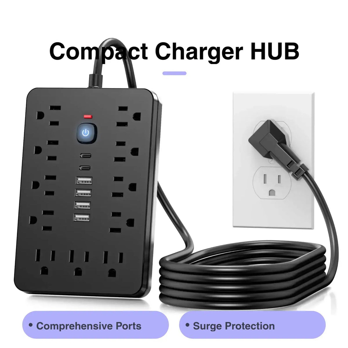 Surge Protector Power Strip | 17-in-1 with USB & Type-C