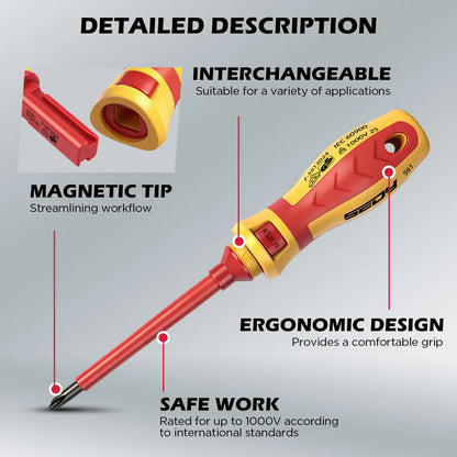 1000V Insulated Screwdriver Set – VDE & GS Certified, 13-Piece