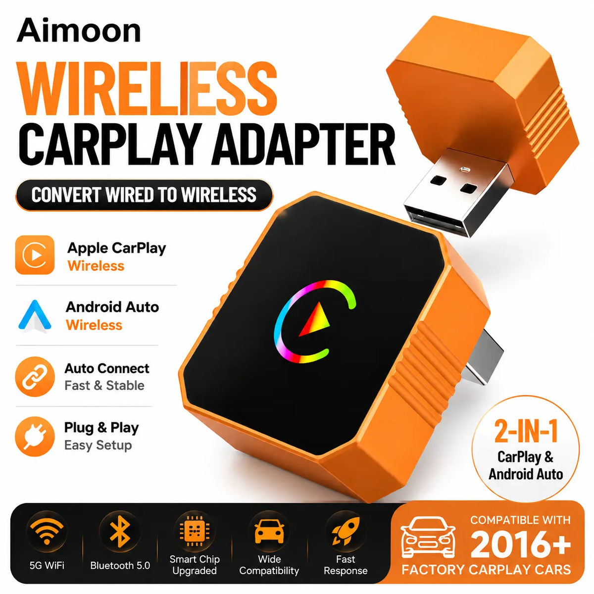 Wireless CarPlay & Android Auto Adapter