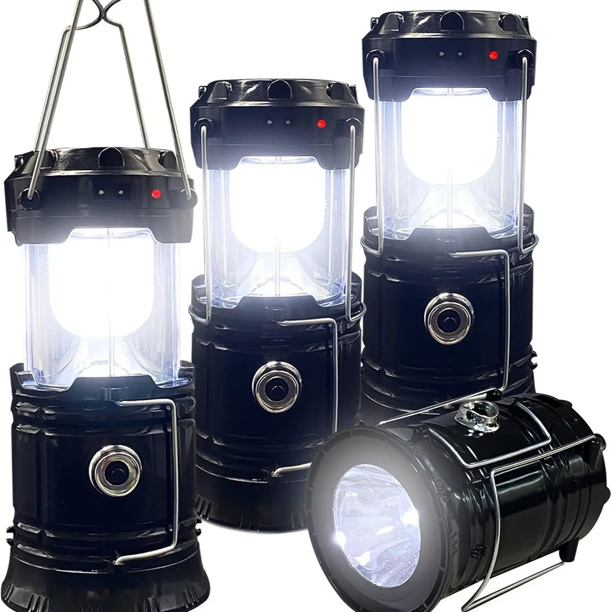 Solar Camping Lantern – 4 Pack Rechargeable LED