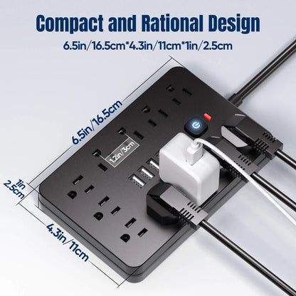 Surge Protector Power Strip | 17-in-1 with USB & Type-C