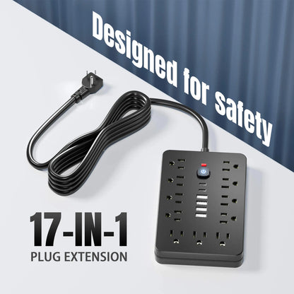 Surge Protector Power Strip | 17-in-1 with USB & Type-C