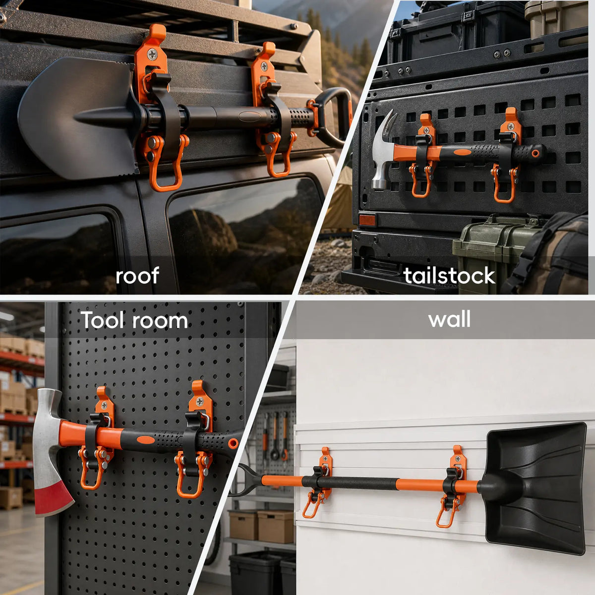 Heavy Duty Shovel Mount for Roof Rack